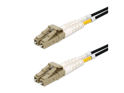 AddOn 2M Lc To Lc Black Om4 Duplex Ofnp (Plenum-Rated) Fiber Patch Cable - ADD-LC-LC-2M5OM4P-BK
