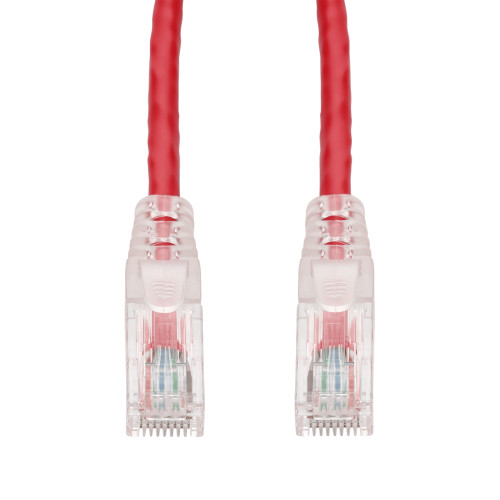 AddOn 6In Red Cat 6 Pvc Ethernet Cable Snagless Easy Clear Boot TAA RJ-45 M/M - ADD-0-5FCAT6-RD-TAA