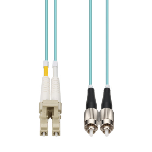 AddOn 5M Lc To Fc Aqua Om4 Duplex Ofnr (Riser-Rated) Fiber Patch Cable - ADD-LC-FC-5M5OM4