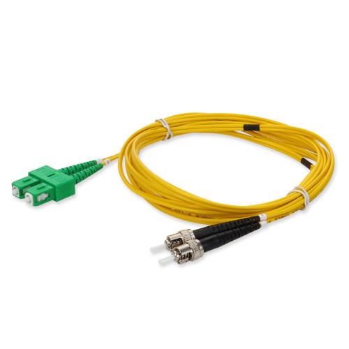 AddOn 10M Asc To St Yellow Os2 Duplex Ofnr (Riser-Rated) Smf Fiber Patch Cable - ADD-ASC-ST-10M9SMF