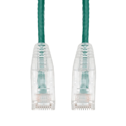 AddOn 5-Pack 2Ft Green Cat 6 Slim Pvc Ethernet Cable Snagless Clear-Claw RJ-45 M/M Bulk Bag Packaged, No Twist Ties - ADD-2FSLCAT6-GN-5PK