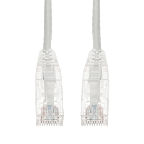 AddOn 40Ft White Cat6A Slim Pvc Ethernet Cable Snagless Clear-Claw RJ-45 M/M - ADD-40FSLCAT6A-WE