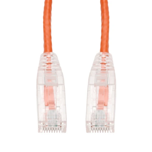 AddOn 10-Pack 5Ft Orange Cat 6 Slim Pvc Ethernet Cable Snagless Clear-Claw RJ-45 M/M Bulk Bag Packaged, No Twist Ties - ADD-5FSLCAT6-OE-10PK