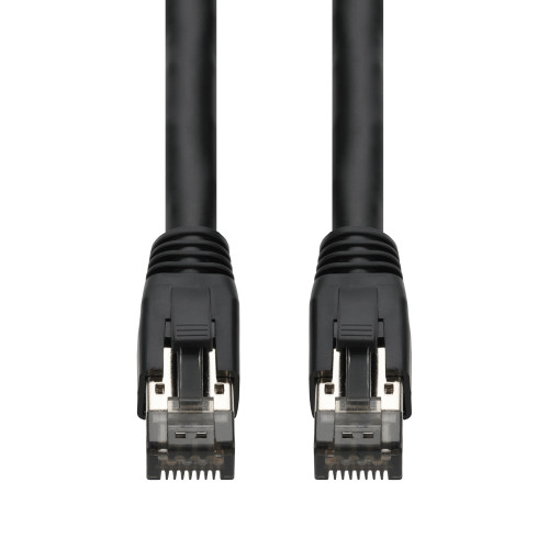 AddOn 5-Pack 10Ft Black Cat 8 Shielded (S/Ftp) Pvc Ethernet Cable Snagless Easy Boot RJ-45 M/M Bulk Bag Packaged, No Twist Ties - ADD-10FCAT8-BK-5PK