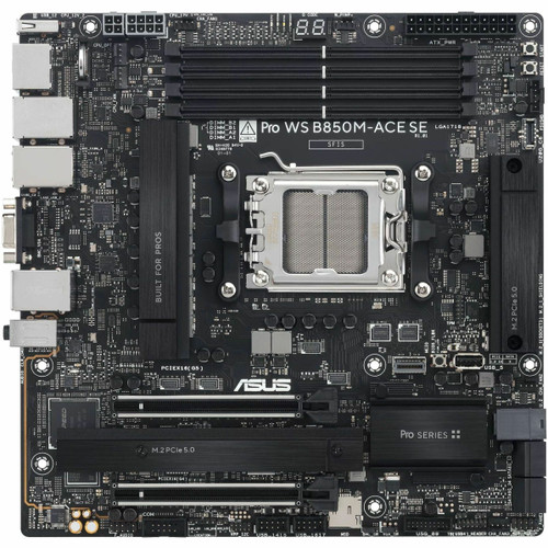 Asus WS B850M-ACE SE Workstation Motherboard - AMD B850 Chipset - Socket AM5 - Micro ATX - PRO WS B850M-ACE SE