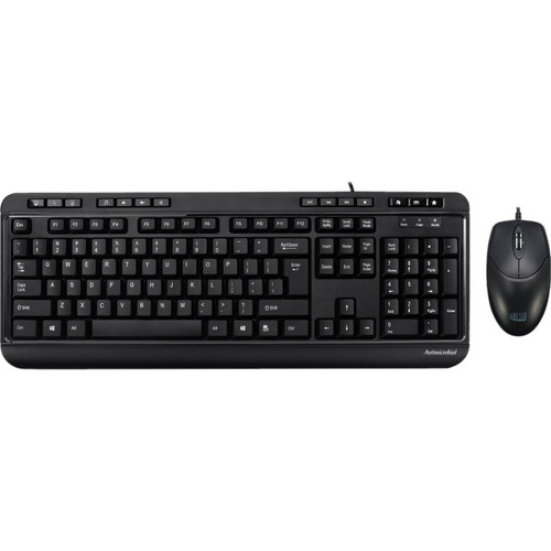 Adesso Antimicrobial Multimedia Desktop Keyboard and Mouse Combo - AKB-132CB