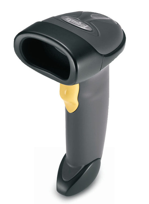 Zebra Corded Barcode Scanner, Symbol LS2208, 1D Laser, General Purpose, Includes Stand, Handheld, Standard Range, IP30, Black, Worldwide. Kit includes: LS2208-SR20007R Scanner, CBA-K01-S07PAR AT/PS2 Keyboard Wedge Cable - LS2208-SR20007R-KR