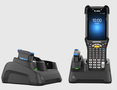 Zebra MC93 1-SLOT USB/CHRGE CRADLE W/SPR BTRY - Supports fast-charging from 0-90% in about 3.5 hours - Allows USB communication to the device with an additional USB-C cable. - CRD-MC93-2SUCHG-01
