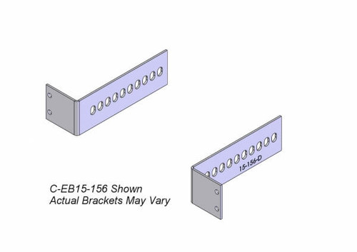 Havis 2-Piece Equipment Mounting Bracket, 1.5Mounting Space, 1.56 Bend - C-EB15-156