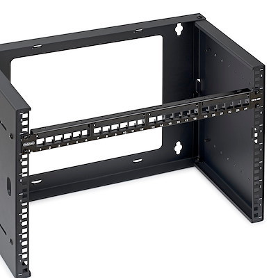 StarTech 24 Port 1U Blank Keystone Patch Panel with Cable Management Bar, Rackmount Cat6 Patch Panel for RJ45 UTP Ethernet Network Jacks - C6PANELUTP241UCM