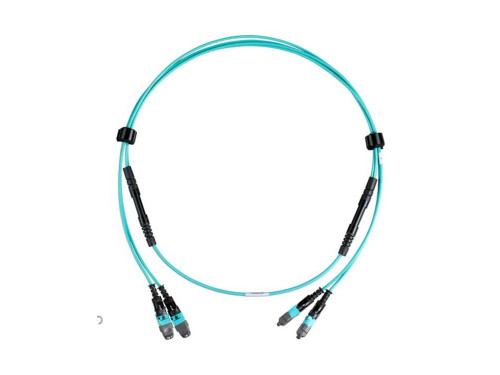 Panduit Network Cable - Fiber Optic - Female Left Gender - Female Right Gender - Mpo Right Connector - Mpo Left Connector - 51Feet Length - Aqua - Plenum (Ofnp) - Multimode Fiber - FYZUP77Y005F051