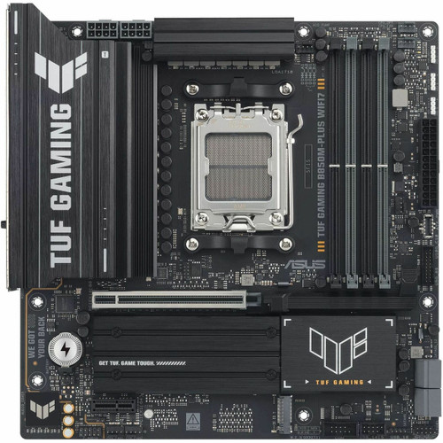 Asus B850M-PLUS WIFI7 AMD B850 mATX motherboard, 14+2+1 80A DrMOS power stages, DDR5, PCIe 5.0, three M.2 slots, WiFi 7, 2.5Gb Ethernet, DisplayPort, HDMI , rear USB-C 20Gbps and front USB-C 10Gbps - TUF GAMING B850M-PLUS WIFI7