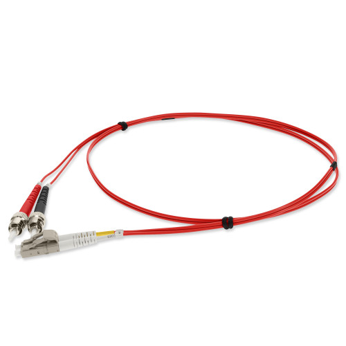AddOn 10M St To Lc Red Om1 Duplex Ofnr (Riser-Rated) Mmf Fiber Patch Cable - ADD-ST-LC-10M6MMF-RD