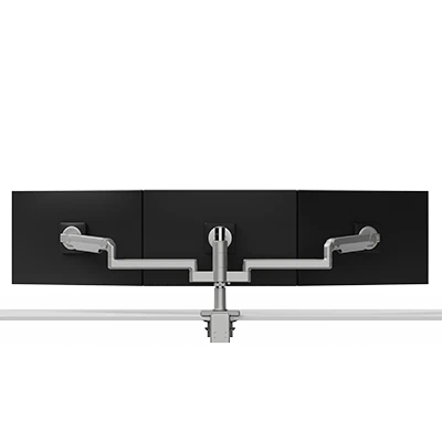 Humanscale MFlex M2 Arms - Triple Bracket for 3 Monitors - Black - 4"/Dynamic - Slider - Standard 100mm x 100mm, Black - Clamp - 12" - X23BCSBC121NNNN