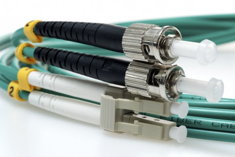 Enet ST to LC 50/125 OM4 10G MMF Duplex Fiber Cable 15m Purple - NCNR: Non-Cancelable and Non-Returnable - STLC-PROM4-15M-ENC