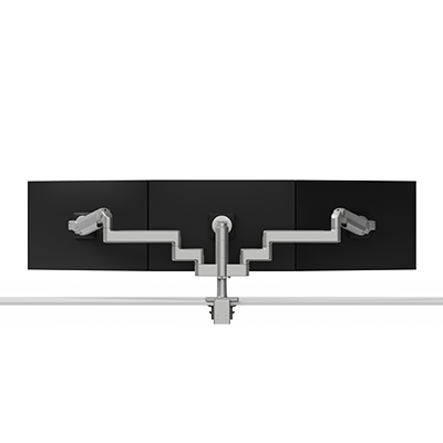 Humanscale MFlex M8 Arms Triple Bracket for 3 Monitors Silver 4/12/Dynamic Standard Tilt 100mm x 100mm, gray No TECH 12 No Second Row - X83SQTGT121NNNN