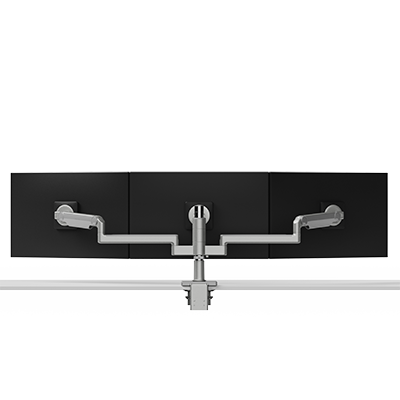 Humanscale M/Flex M2 Pro Triple Monitor Arm, 4IN/12IN/Dynamic Links, 12IN Post, 100x100mm VESA, White with White Trim - X23HQTBC121NNNN