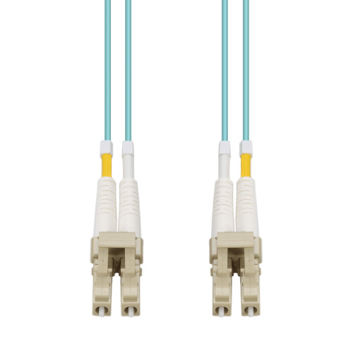 AddOn 1.5m LC to LC Aqua OM3 Duplex OFNR (Riser-Rated) Fiber Patch Cable - ADD-LC-LC-1-5M5OM3