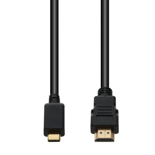 AddOn 3ft USB-C Male to HDMI Male Black Cable Max Resolution Up to 4K 60Hz (3840x2160) - ADD-USBC3HD20MM3FBK