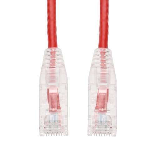 AddOn 7ft Red CAT 6A Slim PVC Ethernet Cable Snagless Clear-Claw TAA RJ-45 M/M - ADD-7FSLCAT6A-RD-TAA