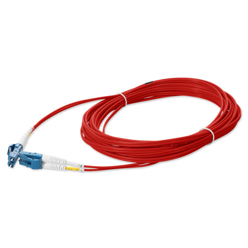 AddOn 2m LC to LC Red OS2 Duplex OFNR (Riser-Rated) TAA SMF Fiber Patch Cable - ADD-LC-LC-2M9SMF-RD-TAA