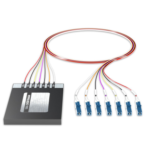 AddOn 4+2 Channel OSP DWDM Mux/Demux C56-C59 with Upgrade and Express Ports, LC/UPC Connectors on 40in Single-Mode Pigtails - ADD-WDM-O0411-56-ULC-UE