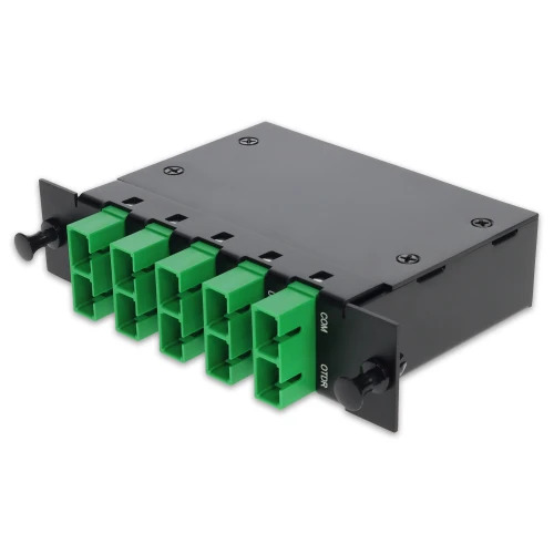 AddOn 4+3 Channel LGX DWDM Mux/Demux C56-C59 with OTDR, Test Tx/Rx, Upgrade, and Express Ports, SC/APC Connectors - ADD-WDM-L0411-56-ASC-UTOE