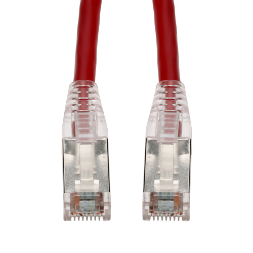 AddOn 25 Pack of 5ft Red CAT 6A Shielded PVC Ethernet Cable Easy Clear Boot RJ-45 M/M - ADD-5FCAT6AS-RD-25PK