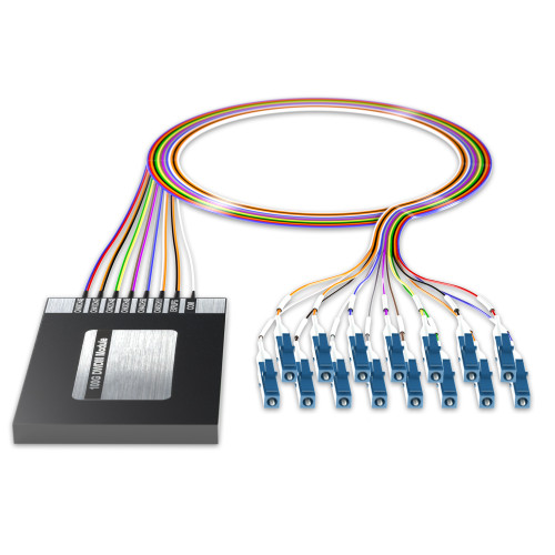 AddOn 12+2 Channel OSP DWDM Mux/Demux C40-C51 with Upgrade and Express Ports, LC/UPC Connectors on 40in Single-Mode Pigtails - ADD-WDM-O1211-40-ULC-UE