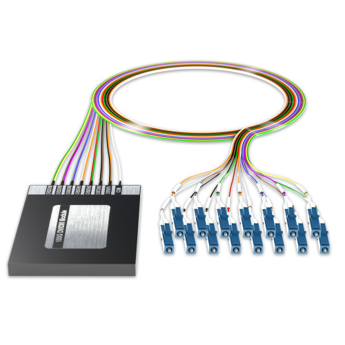 AddOn 12+2 Channel OSP DWDM Mux/Demux C52-C63 with Upgrade and Express Ports, LC/UPC Connectors on 40in Single-Mode Pigtails - ADD-WDM-O1211-52-ULC-UE