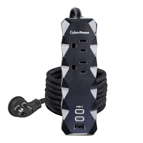 CyberPower P203UC2BK Surge Protector 15 W