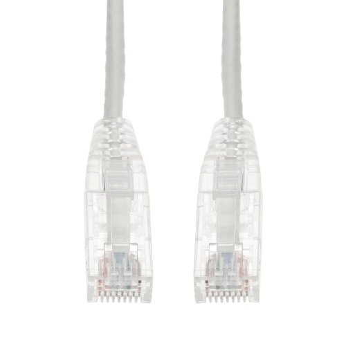 AddOn 1ft White CAT 6 Slim PVC Ethernet Cable Snagless Clear-Claw TAA RJ-45 M/M
