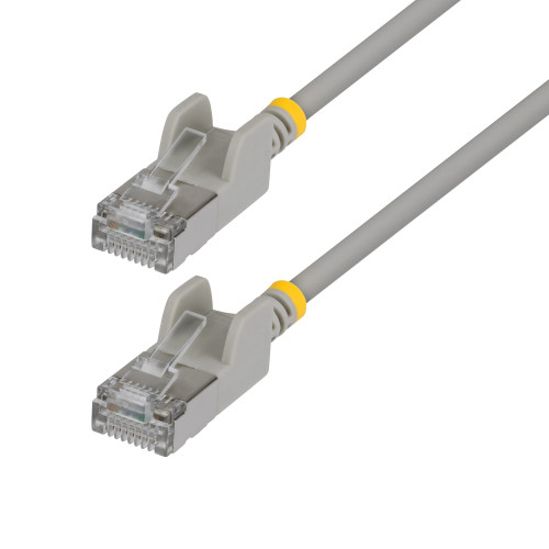 StarTech 7ft Gray Ultra Slim Cat6A Ethernet Cable, Snagless, FTP, Pure Bare Copper Wire, 34AWG Slim RJ45 Network Patch Cord