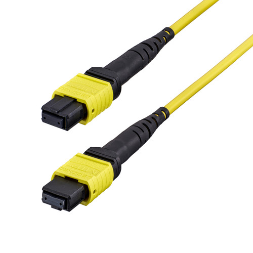 StarTech 3m (10ft) MTP /MPO Fiber Optic Cable, 12F Type-B, OS2 Single Mode MTP/APC Female Fiber Patch Cable, 9/125 m, OFNP Plenum, MTP-12 Fiber Jumper Cord