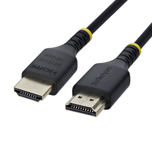 StarTech 50cm (1.6ft) Slim Certified Ultra High Speed HDMI Cable, 8K 60Hz/4K 120Hz, Ultra Slim HDMI 2.1 Cable with HDR10+/eARC, 48Gbps, Flexible 8K HDMI Cord