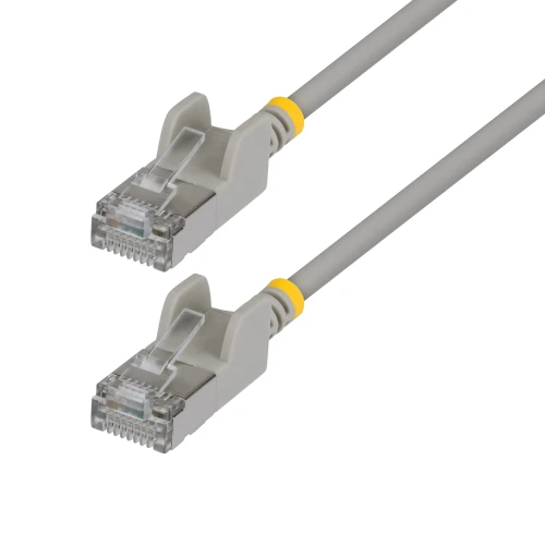 StarTech 10ft Gray Ultra Slim Cat6A Ethernet Cable, Snagless, FTP, Pure Bare Copper Wire, 34AWG Slim RJ45 Network Patch Cord