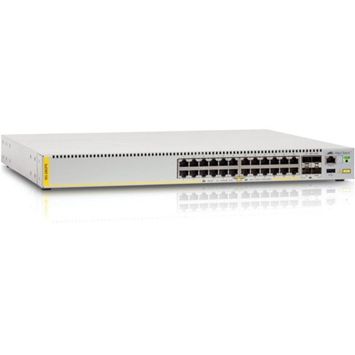 Allied Telesis L3 Stackable Switch, 24x 10/100/1000-T PoE+, 4x SFP+ Ports and 2x PSU bay, PSU ordered separately - AT-IX5-28GPX