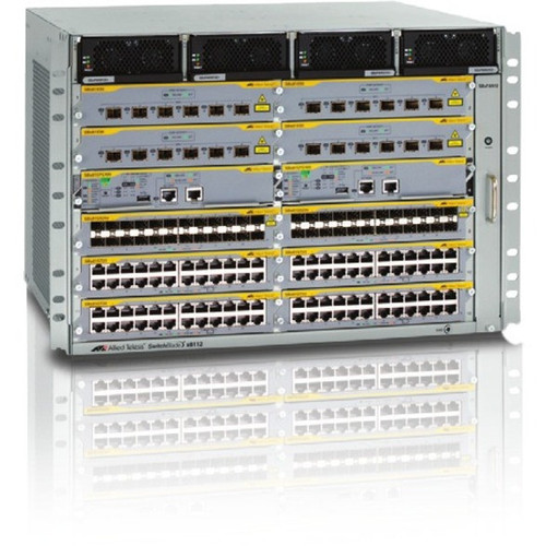 Allied Telesis Rack Mount 12-slot chassis. Includes Fan tray - AT-SBx8112
