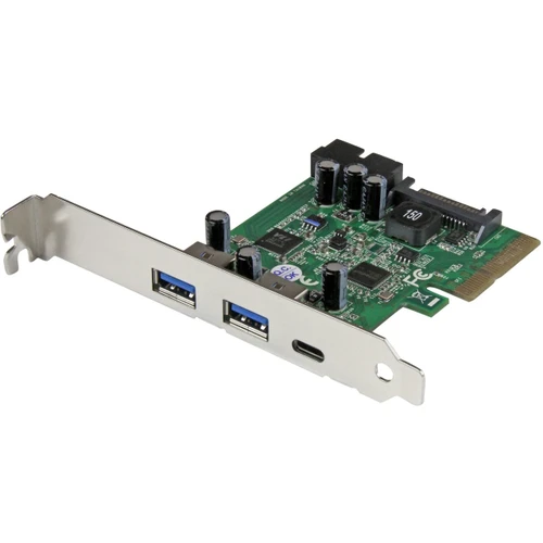 StarTech 5-Port USB 3.1 PCIe Card - 1X USB-C (10Gbps), 2X USB-A (5Gbps) + 1X 2-Port Idc (5Gbps) - PEXUSB312EIC