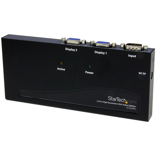 StarTech 2 Port High Resolution VGA Video Splitter - 350 MHz - ST122PRO