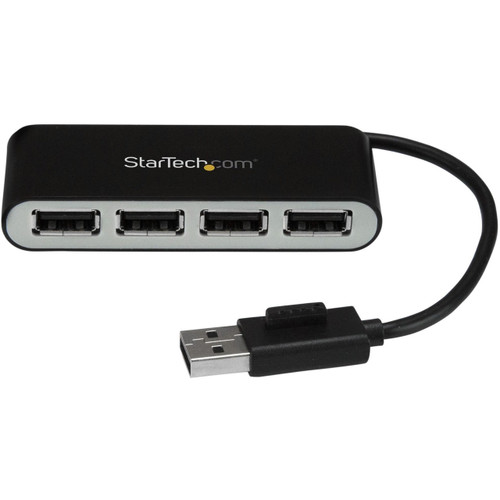 StarTech 4-Port Portable USB 2.0 Hub with Built-In Cable - ST4200MINI2