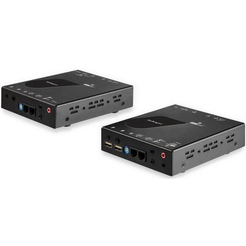 StarTech HDMI KVM Extender over Ip Network - 4K 30Hz HDMI 2.0 and USB over Ip LAN or Cat5/Cat6 Ethernet Cable (100M/330Ft) - Remote KVM Switch/Console Transmitter/Receiver Extender Kit - SV565HDIP