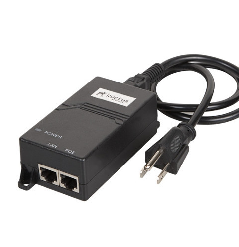 Ruckus Spares Of Power Over Ethernet (PoE) Adapter (10/100/1000 Mbps) With Us Power Adapter, Quantity Of 1 Unit (Applicable For 7731, P300, R710, R610, R700, R600, R500, R510, R300, R310, 7982, 7372, 7352, 7321, H510 - 902-0162-US00