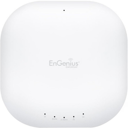 EnGenius 802.11ac Wave 2 Managed Indoor Wireless Access Point delivers higher speeds plus user capacity and supercharges performance faster than 11ac Wave 1 APs - EWS355AP