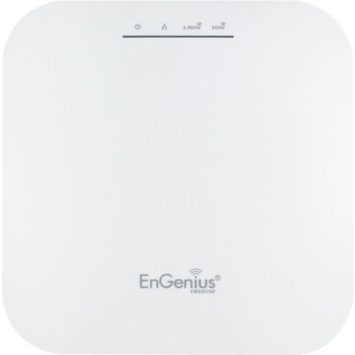 EnGenius Wi-Fi 6 (802.11ax) 2x2 Managed Indoor Wireless Access Point features 802.11ax technology, such as OFDMA, MU-MIMO, and spatial reuse, to expand the capabilities of Wi-Fi and also uses EnGenius enterprise-level management - EWS357AP