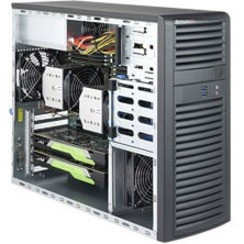 Supermicro Super Server-Intel, X11Dai-N Cse-732D3-1200B X11 Mid-Tower Dp Workstation, Black - SYS-7039A-I