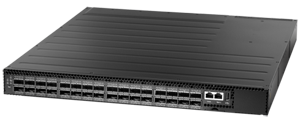 Edgecore 32-Port 40GbE QSFP+ switch, Onie Software installer,Trident II+ with Intel CPU, one 12V DC PSU, power-to-Port airflow, dual 6-Port 40G module, Std 3 Yr RTF - 6812-32X-O-12V-B