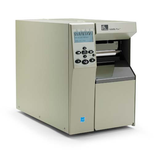 Zebra Thermal Transfer (TT) Printer 105SLPlus; 203dpi, Argentina Cord Serial, Parallel, USB, Int 10/100, Rewind with Peel, 16MB Flash -  102-805-00200