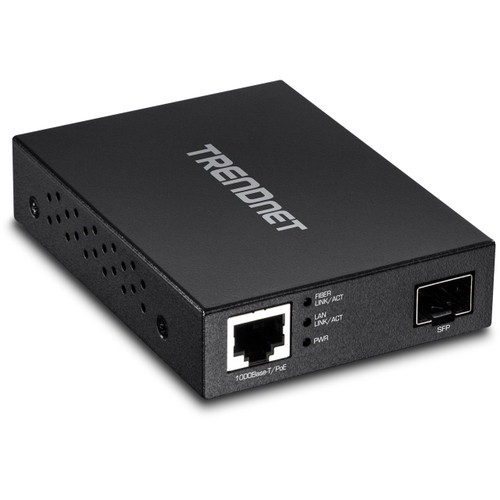 Trendnet Gigabit PoE Pd SFP Fiber Media Converter - TFC-PGSFP