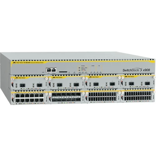 Allied Telesis Next Generation Advanced Layer 3 modular switch chassis 8 x high speed expansion bays. 5 years NCP support (Start date is shipment date from ATI - Grace period 90days) - ATSBX908GEN2B05